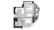 1 غرف نوم شقة مخطط الطابق «TYPE A» في Artistry Two Residences