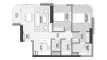 2 dormitorios Apartamento plano «TYPE C-2B-A.1», The Edit at d3