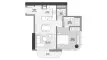 1 dormitorio Apartamento plano «TYPE C-1B-C.1», The Edit at d3