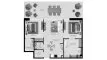 2 dormitorios Apartamento plano «TYPE 03A», ELLE Residences