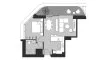 1 dormitorio Apartamento plano «TYPE A1», Artistry Two Residences
