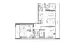 4 chambres Appartement plan d'étage «4BR», W Residences Dubai Harbour
