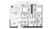 2 chambres Appartement plan d'étage «TYPE A-2BM-A.1», The Edit at d3