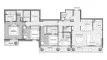 Планировка Квартиры «3BR» с 3 спальнями в ЖК Residences Du Port