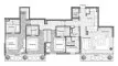 Планировка Квартиры «3BR» с 3 спальнями в ЖК Residences Du Port