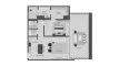 Планировка Квартиры «1BR» с 1 спальней в ЖК Omoria Private Residences