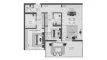 Планировка Квартиры «2BR» с 2 спальнями в ЖК Omoria Private Residences