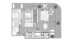 3 bedrooms Apartment floor plan «TYPE 3BR» in YAS BEACH RESIDENCE